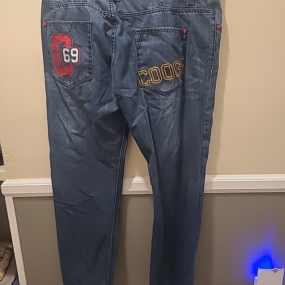 Vtg Y2K Coogi 1969 Baggy Hip-Hop Embroidered Jeans Size 42x34